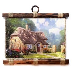 Панно Универсальный Свиток Каменный дом 32х33 см