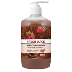 Крем-гель для душа Fresh Juice Chocolate & strawberry, 750 мл