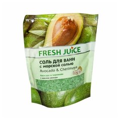 Fresh Juice Соль для ванн Avocado & Cherimoya, пакет, 500 г