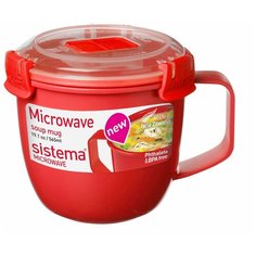 Sistema Кружка суповая Microwave 1142, 11x13 см, красный