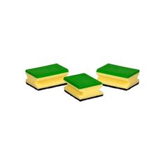Губка многофункциональная Tescoma Clean Kit 3 шт, желтый/зеленый/черный