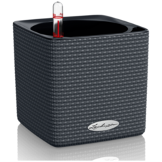 Кашпо LECHUZA CUBE Color 16, с автополивом, 17 х 17 х 16 см серый