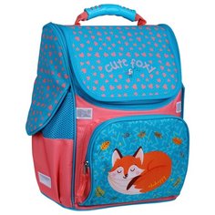 ArtSpace Ранец Junior "Foxy", коралловый/бирюзовый