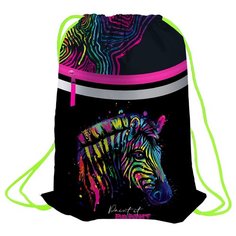 Berlingo Мешок для обуви Neon Zebra (MS09342) черный