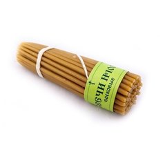 Свеча церковная 20% воск, конусная, высота: 17.5 см, диаметр: 5 мм, вес: 200 г, 50 шт., цвет: желтый СИМВОЛИК