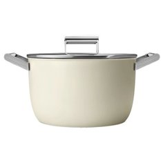 Кастрюля smeg CKFC2611 7.7 л, кремовый
