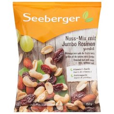 Смесь орехов и сухофруктов Seeberger Джамбо обжаренные ядра орехов и темного изюма, 150 г