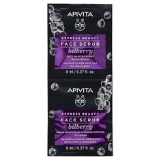 Apivita скраб для лица Express Beauty Face Scrub с черникой 8 мл