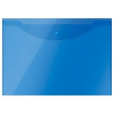 OfficeSpace Папка-конверт на кнопке А3, пластик 150 мкм синий