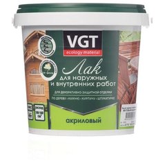 Лак VGT для наружных и внутренних работ матовый полиакриловый бесцветный 0.9 кг