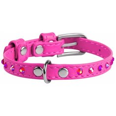 Ошейник COLLAR Glamour с клеевыми стразами 3268 21-29 см розовый