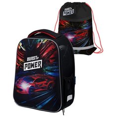 Berlingo ранец Expert Mini Power, черный/красный