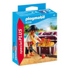 Конструктор Playmobil Special Plus 9358 Пират с сундуком с сокровищами