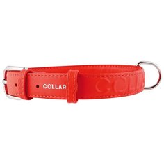 Ошейник COLLAR Glamour без украшений 3293 30-39 см красный