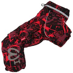 Комбинезон для собак ForMyDogs FW851-2020 F 20 красный/черный