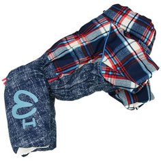 Комбинезон для собак ForMyDogs FW920-2020 M синий в клетку