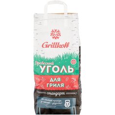 Grillkoff Уголь березовый для гриля «Стандарт», 2.5 кг