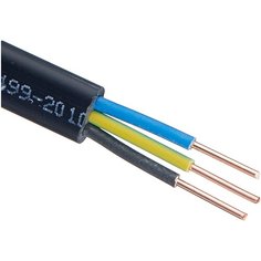 Кабель ВВГнг-П 3х1.5 кв. мм (5 м) Пан Электрик ГОСТ черный 5 м катушка