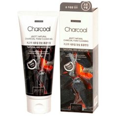 Jigott Natural Charcoal Foam Cleansing очищающая балансирующая пенка для лица с порошком древесного угля, 180мл