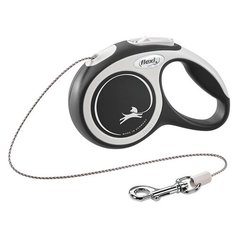 Поводок-рулетка для собак Flexi New Comfort XS тросовый черный/серый 3 м