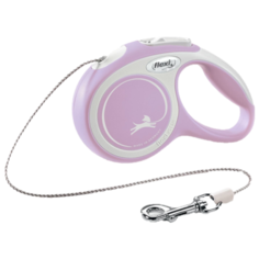 Поводок-рулетка для собак Flexi New Comfort XS тросовый розовый/серый 3 м