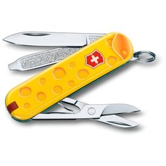 Нож многофункциональный VICTORINOX Classic LE 2019 Alps Cheese с чехлом желтый/голубой/коричневый
