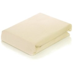 Простыня АльВиТек сатин на резинке 90 х 200 см бежевый