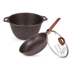 Набор посуды Kukmara Granit ultra original №18 нкп18го 3 пр. granit original