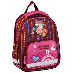 Berlingo ранец Optimal Cute owl, коричневый/розовый
