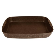 Противень с антипригарным покрытием Kukmara (кофейный мрамор) пмк02а, 365х260х55