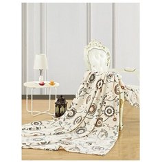Плед АльВиТек Микрофибра Бамбук 160-PB 150 х 200 см, бежевый/коричневый/серый