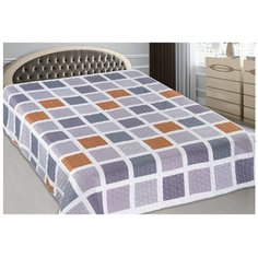 Покрывало Marianna Elegant №074, 180 х 220 см, белый/голубой/оранжевый
