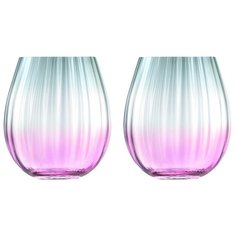 LSA Набор стаканов Dusk 2 шт., 425 мл розовый/серый