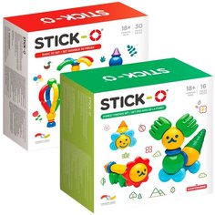 Конструктор Magformers Stick-O 902002+901003 Forest Friends Set + Basic 30 Set