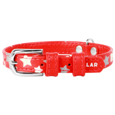 Ошейник COLLAR Glamour Звездочка 3583 19-25 см красный