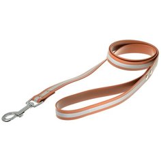 Поводок для собак ZooOne с карабином биотановый светоотражающий коричневый 1.2 м 20 мм