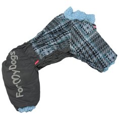 Комбинезон для собак ForMyDogs FW892/3-2020 M серый/голубой