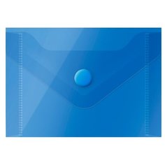 OfficeSpace Папка-конверт на кнопке А7, пластик 150 мкм, 20 шт синий