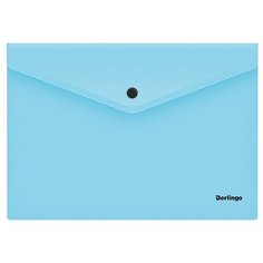 Berlingo Папка-конверт на кнопке Instinct А4, пластик, 10 шт. аквамарин