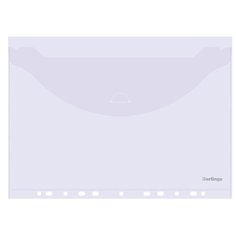 Berlingo Папка-конверт с перфорацией с клапаном А4, пластик, 10 шт. прозрачный