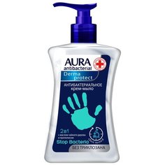 Крем-мыло Aura Derma Protect Антибактериальное с маслом чайного дерева и прополисом, 250 мл