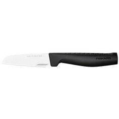 Нож для овощей FISKARS Hard Edge, лезвие 8.8 см, серебристый/черный