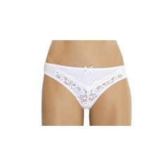 Donella Набор трусов слины низкой посадки с кружевной вставкой, 5 шт., размер XL, белый