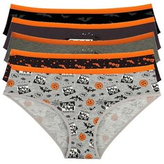 Donella Набор трусов слипы с принтом, 5 шт., размер XXL, микс
