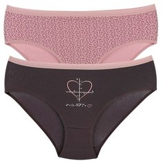 Donella Набор трусов слипы с принтом, 5 шт., размер L, микс