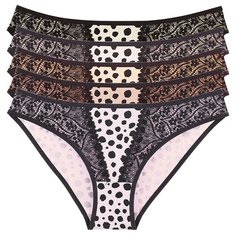 Donella Набор трусов слипы низкой посадки, 5 шт., размер XXL, микс