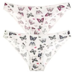 Donella Набор трусов слипы низкой посадки бабочки, 5 шт., размер XXL, микс