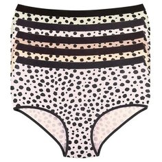 Donella Набор трусов слипы высокой посадки, 5 шт., размер XXL, микс