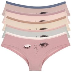 Donella Набор трусов шорты средней посадки, 5 шт., размер L, микс