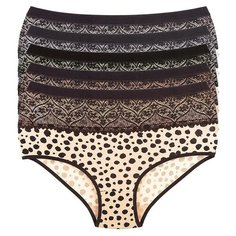 Donella Набор трусов слипы высокой посадки, 5 шт., размер 4XL, микс
